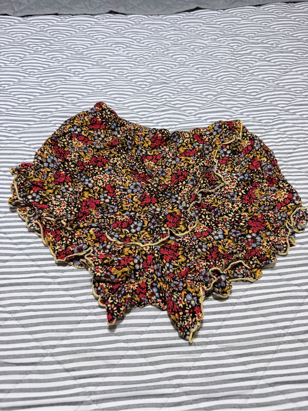 Patrons of Peace Floral Multicolor Boho Headband — Red, Yellow, Black